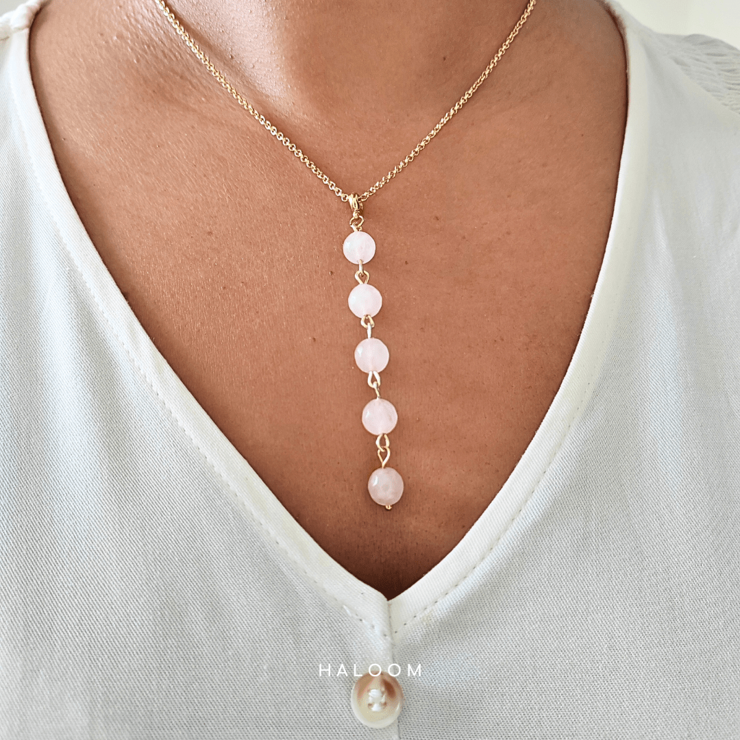 Heart Opener rose quartz necklace