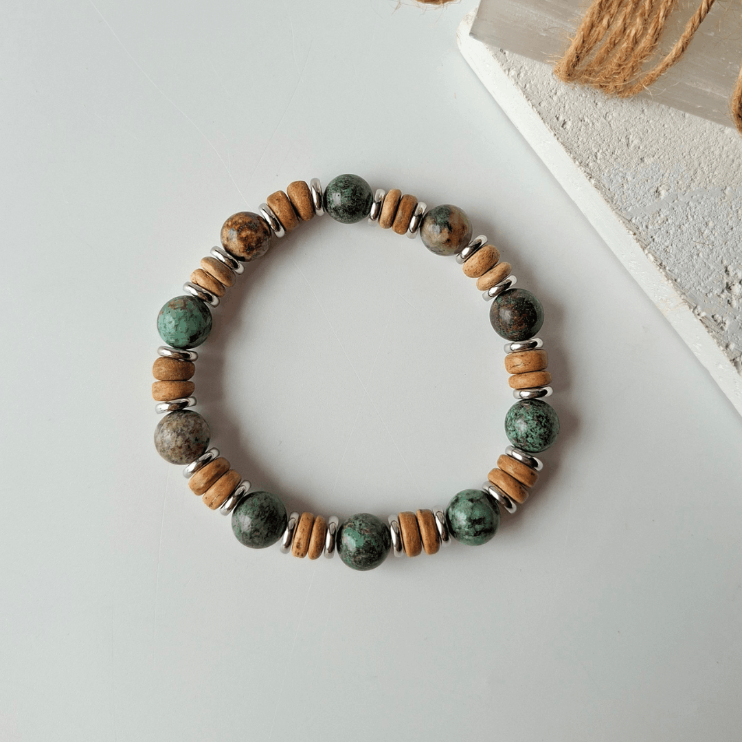 The Reinvention Bracelet | African Turquoise 10mm