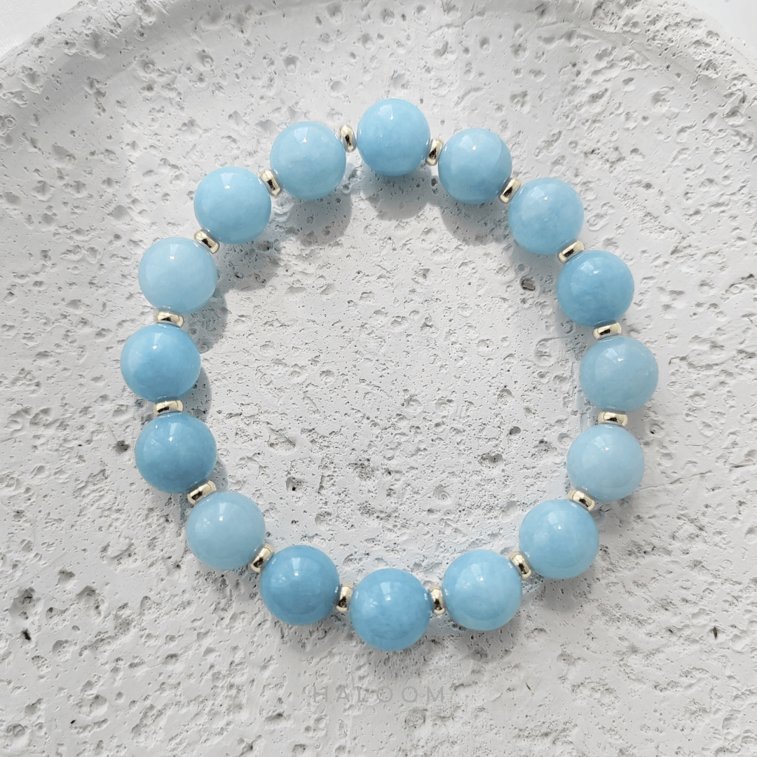10mm aquamarine bracelet