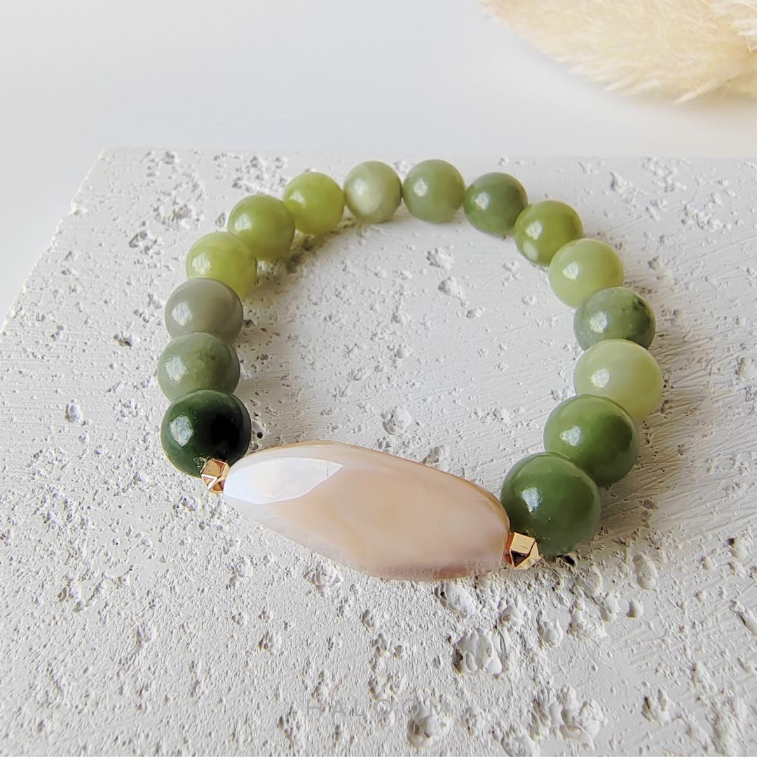 Good Luck, Good Vibes jade bracelet