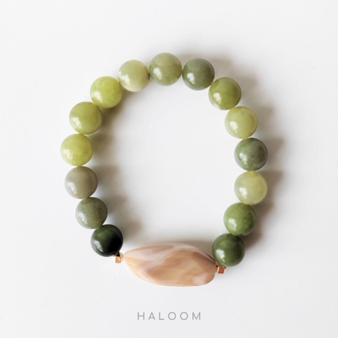 Good Luck, Good Vibes jade bracelet