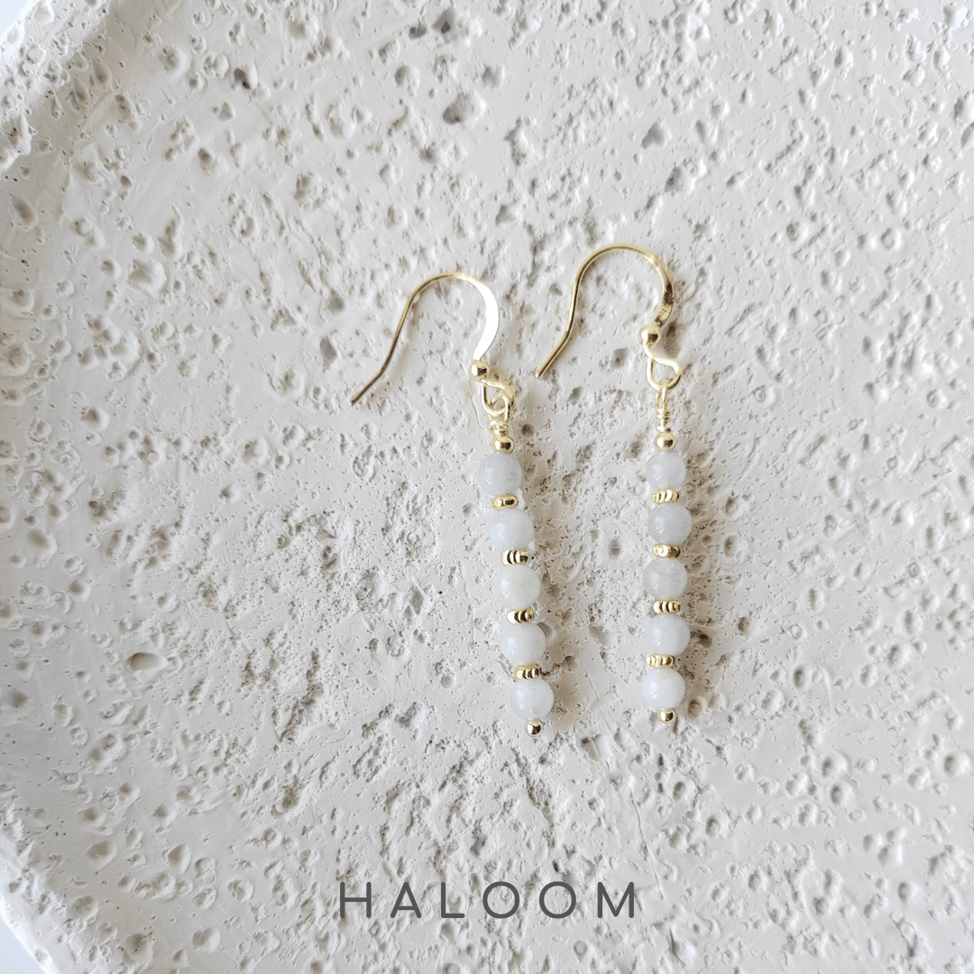 Aquamarine bar earrings