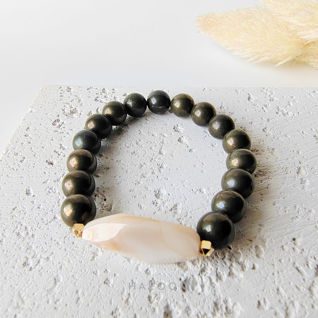 Money Moves pyrite bracelet