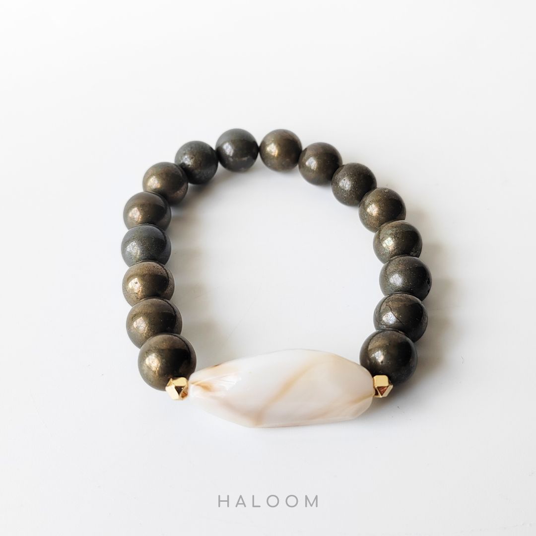 Money Moves pyrite bracelet