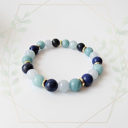 Speak Bravely healing gemstone bracelet 8mm