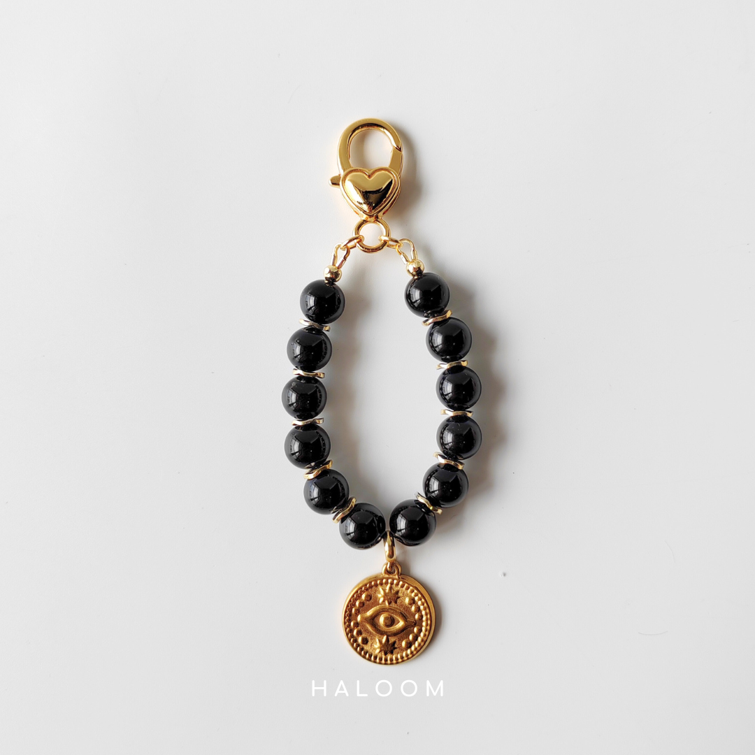 Black Obsidian intention charm – for grounding and protection