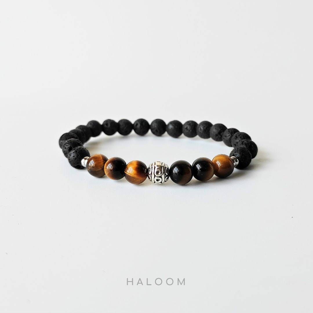Confidence & Wealth tiger's eye bracelet for men (8mm)