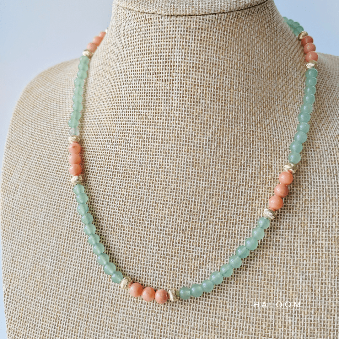 Fortune Flow green and pink aventurine sets