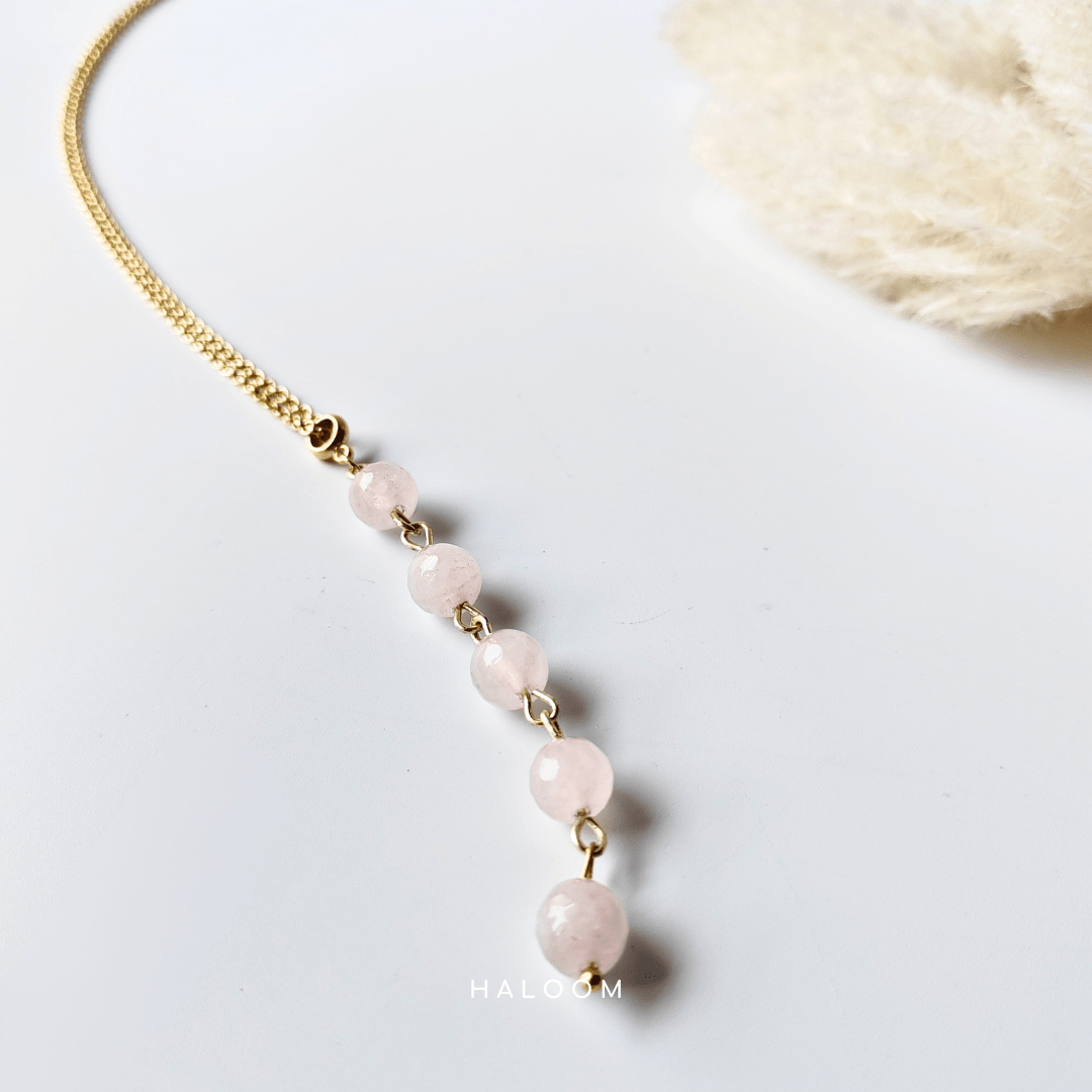 Heart Opener rose quartz necklace