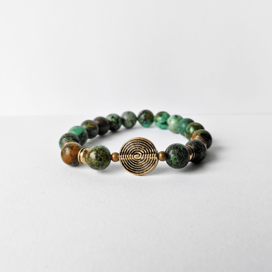 Growth and Change African turquoise bracelet
