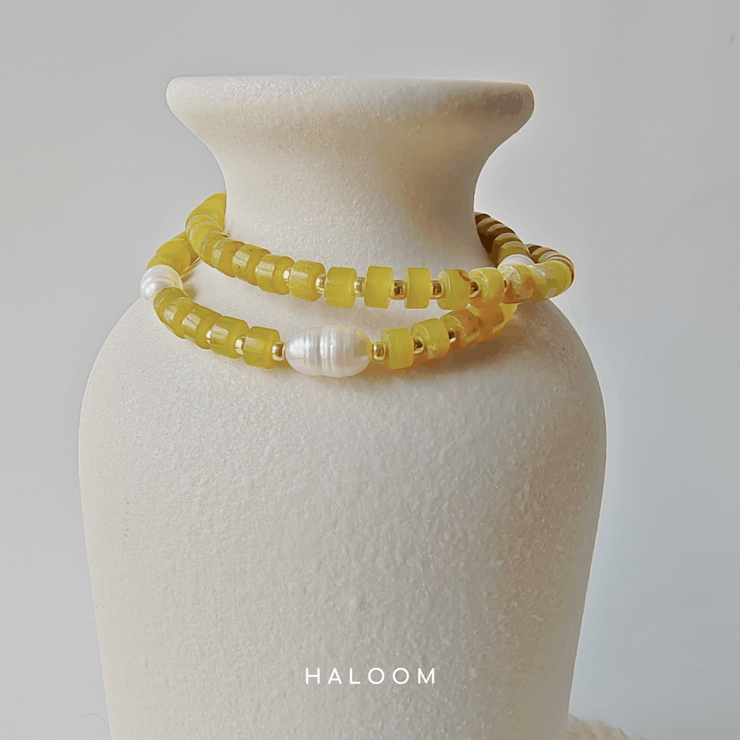 Lemon Jade Bracelet for Joy & Positivity