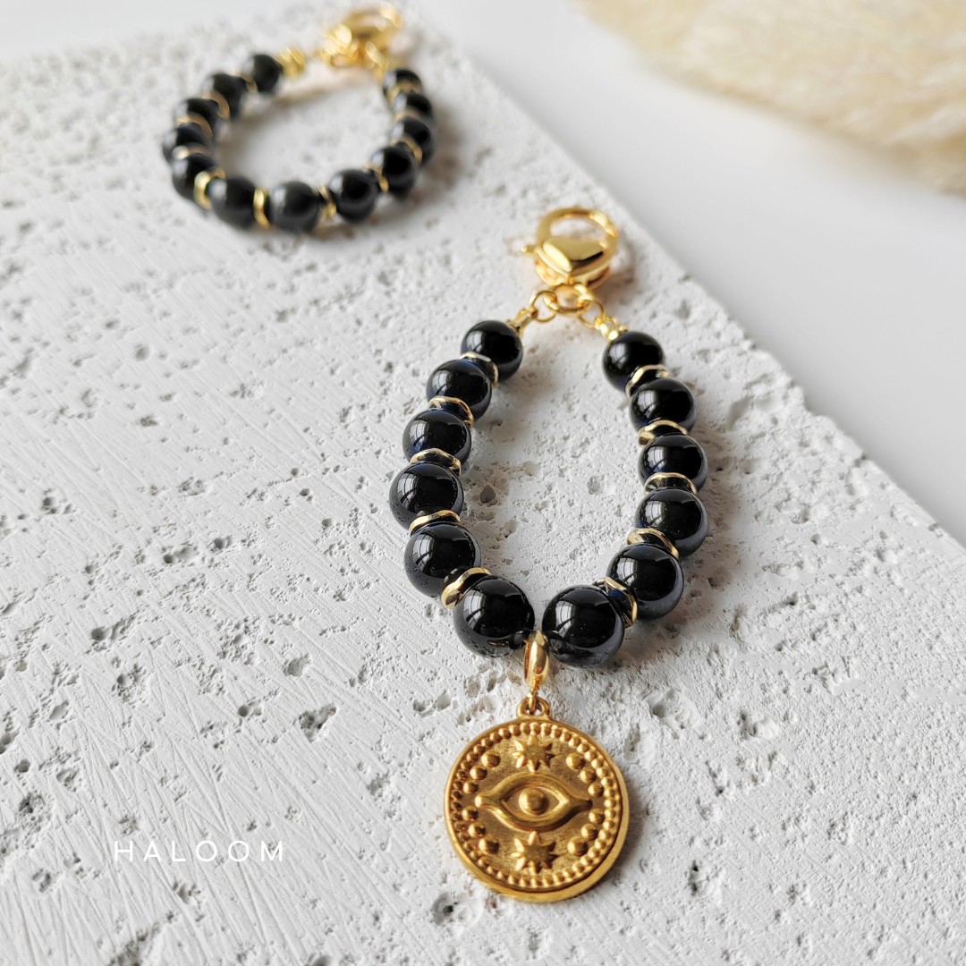 Black Obsidian intention charm – for grounding and protection