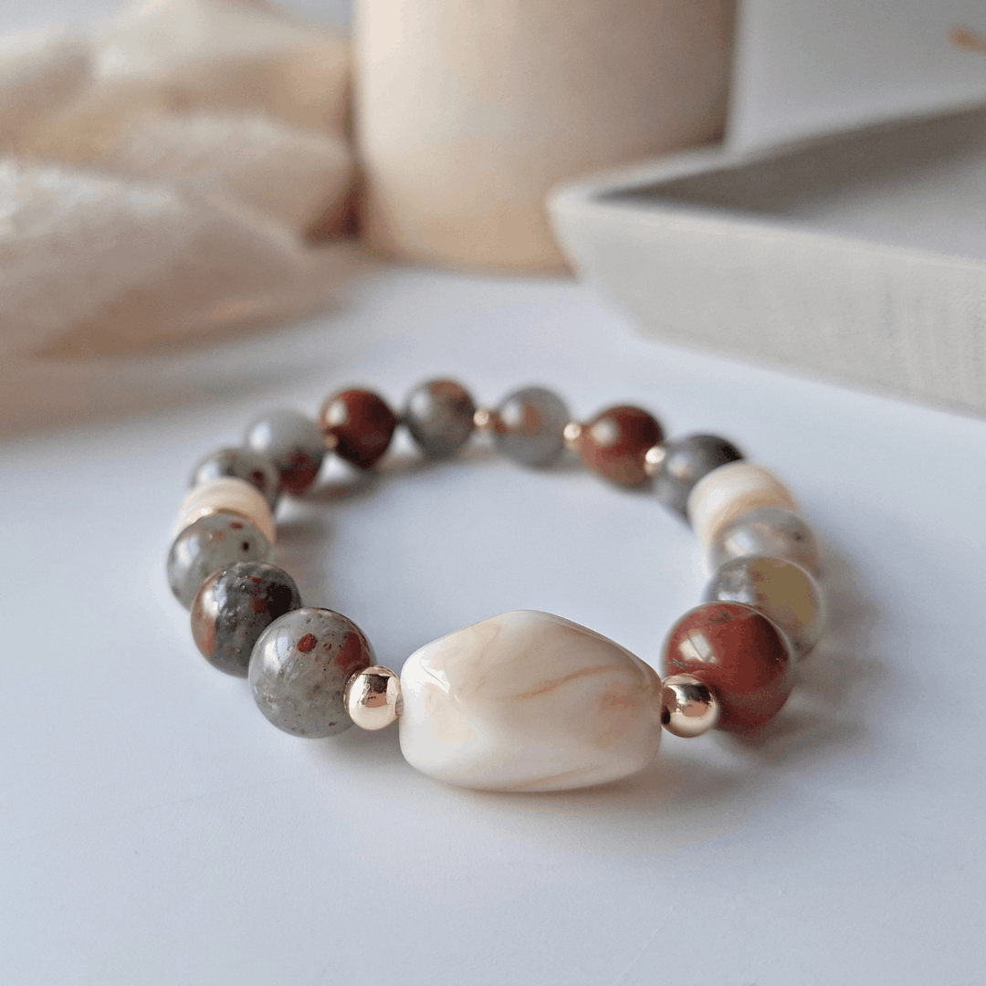 Clean Slate | African Bloodstone Crystal Bracelet