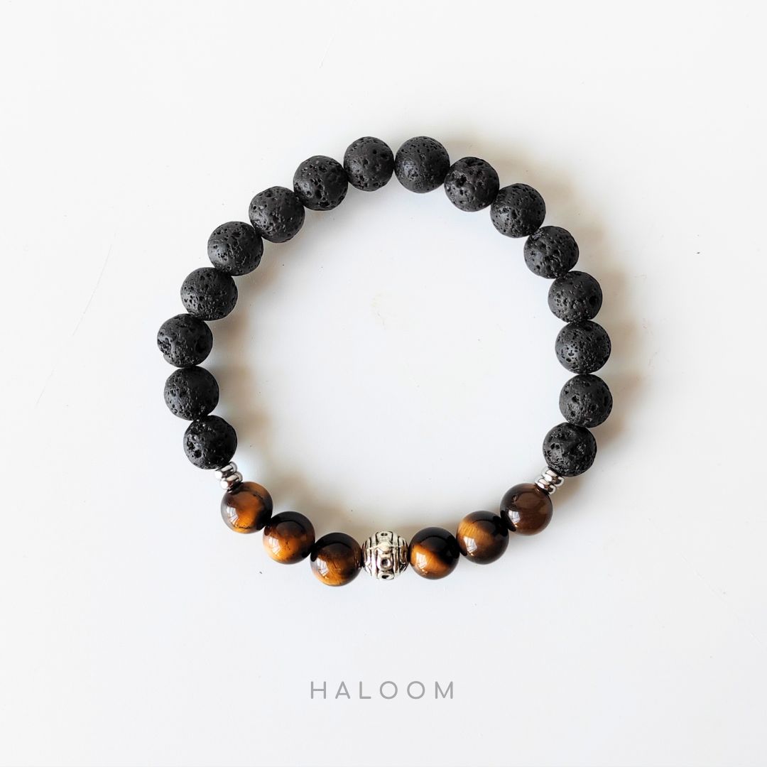 Confidence & Wealth tiger's eye bracelet for men (8mm)