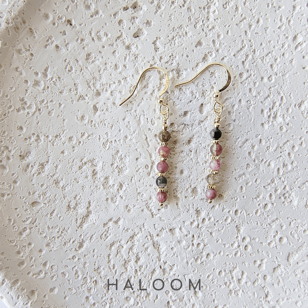 Tourmaline bar earrings