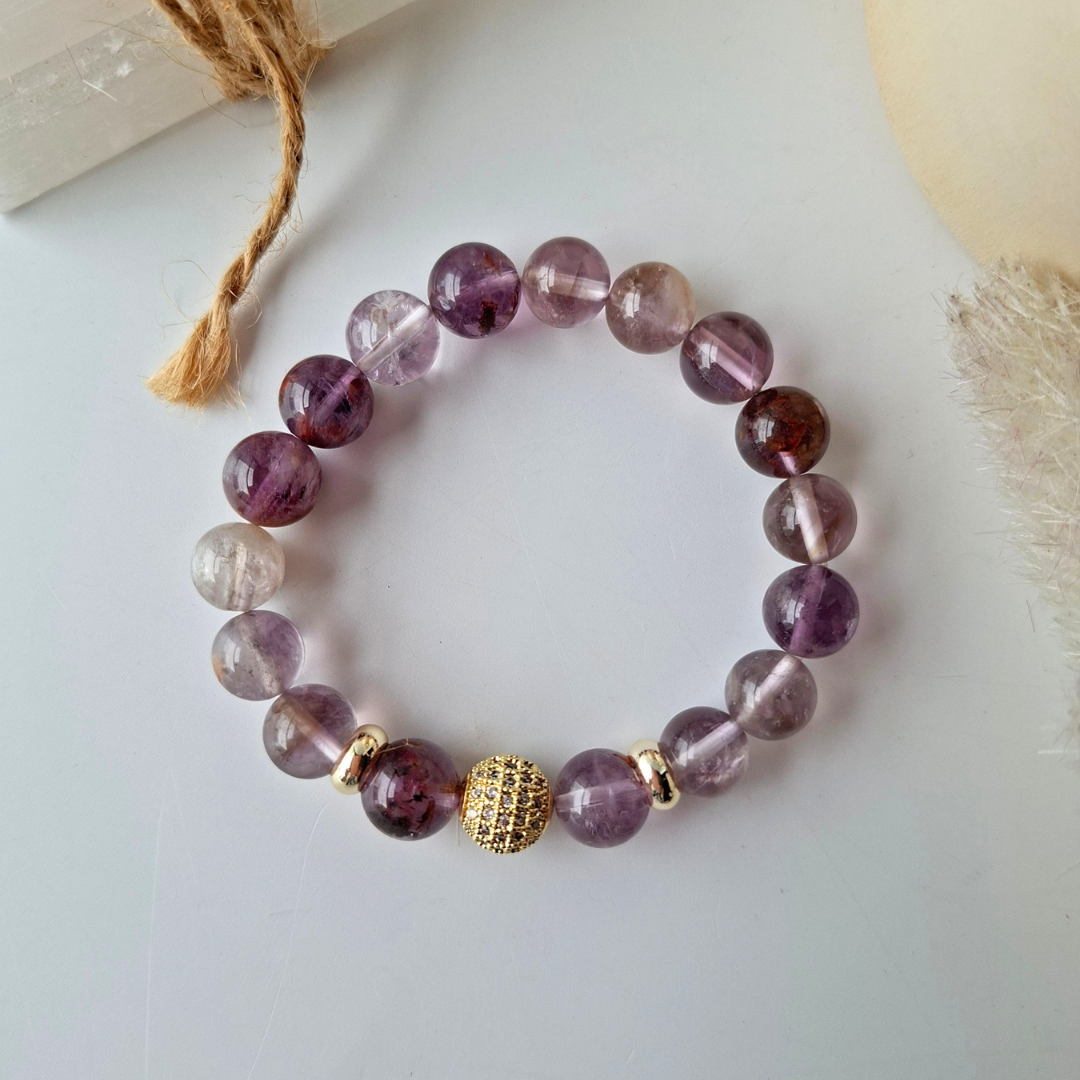 Phantom Within | Purple Phantom Quartz Crystal Bracelet