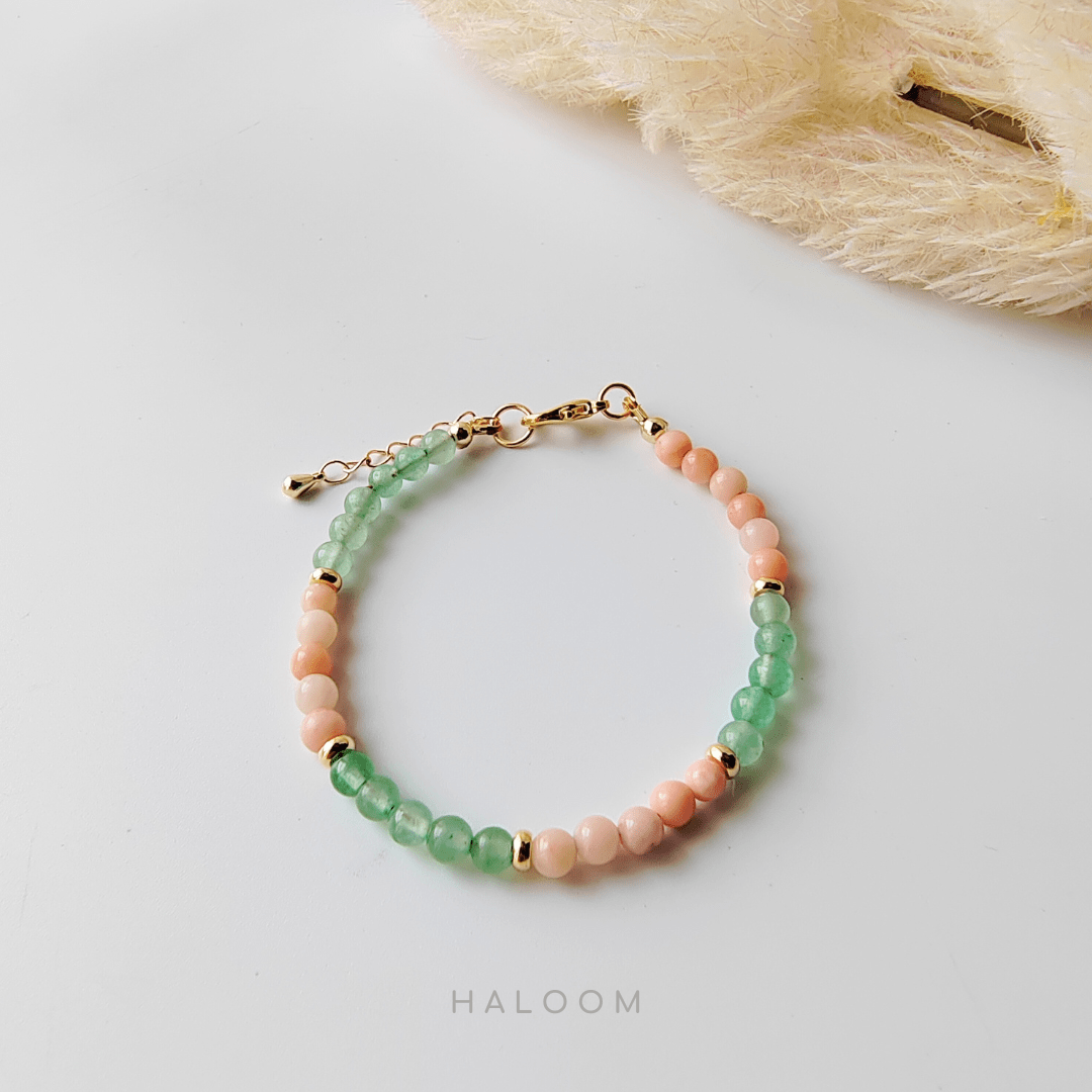 Fortune Flow green and pink aventurine sets