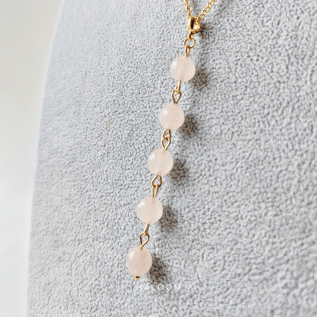 Heart Opener rose quartz necklace