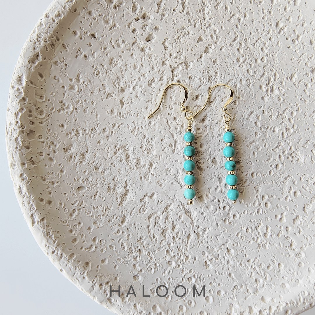 Turquoise bar earrings
