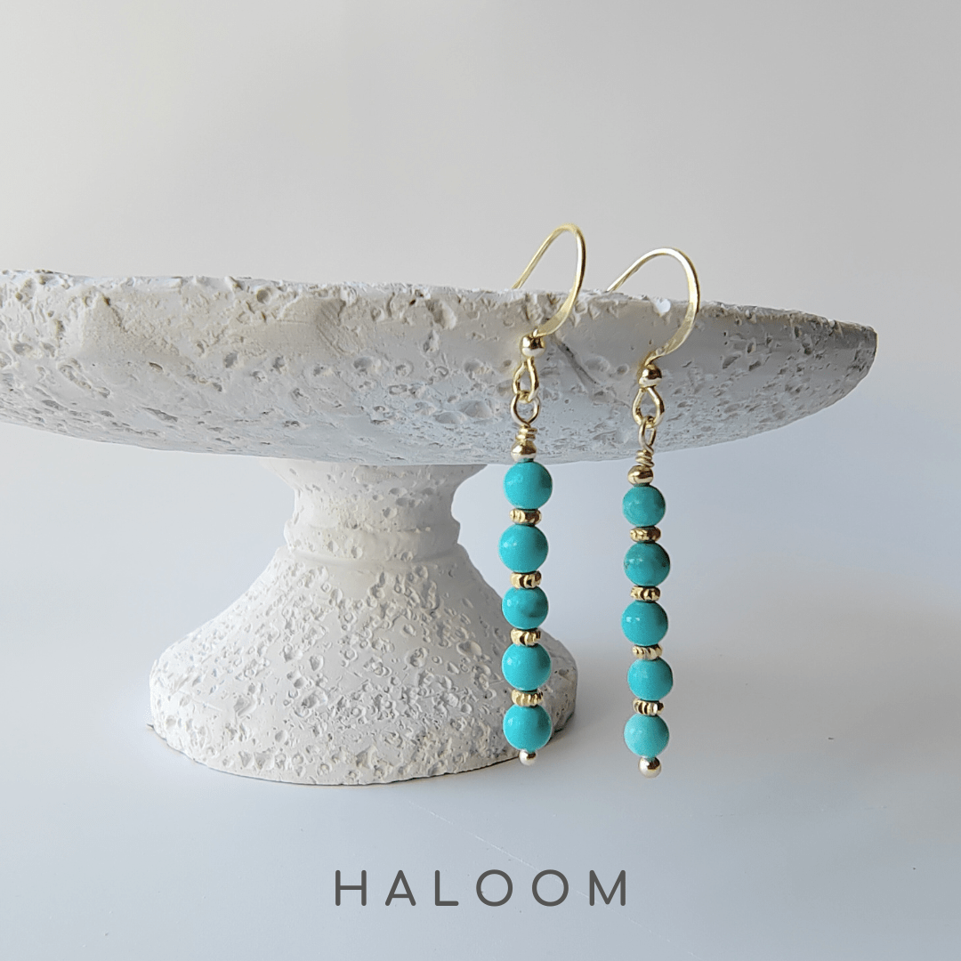 Turquoise bar earrings
