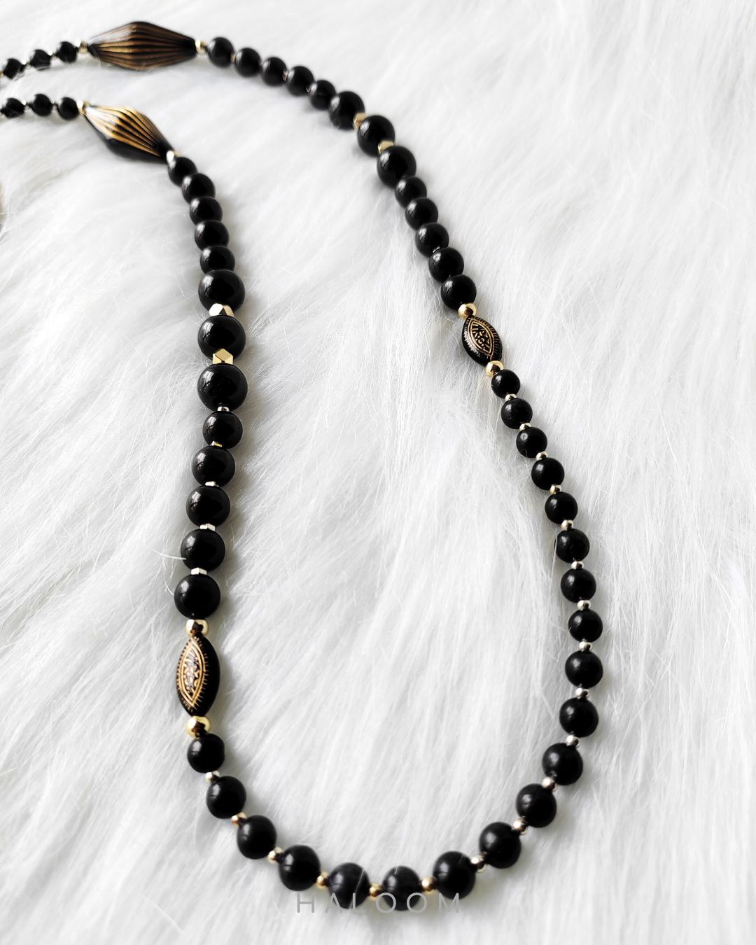 Rantaian Teduh - Black Jade necklace and glasses chain