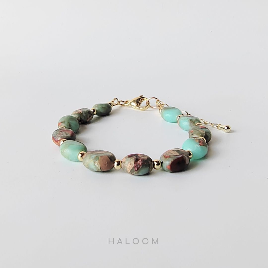 Emotional Resilience shoushan imperial jasper bracelet (~8mm)