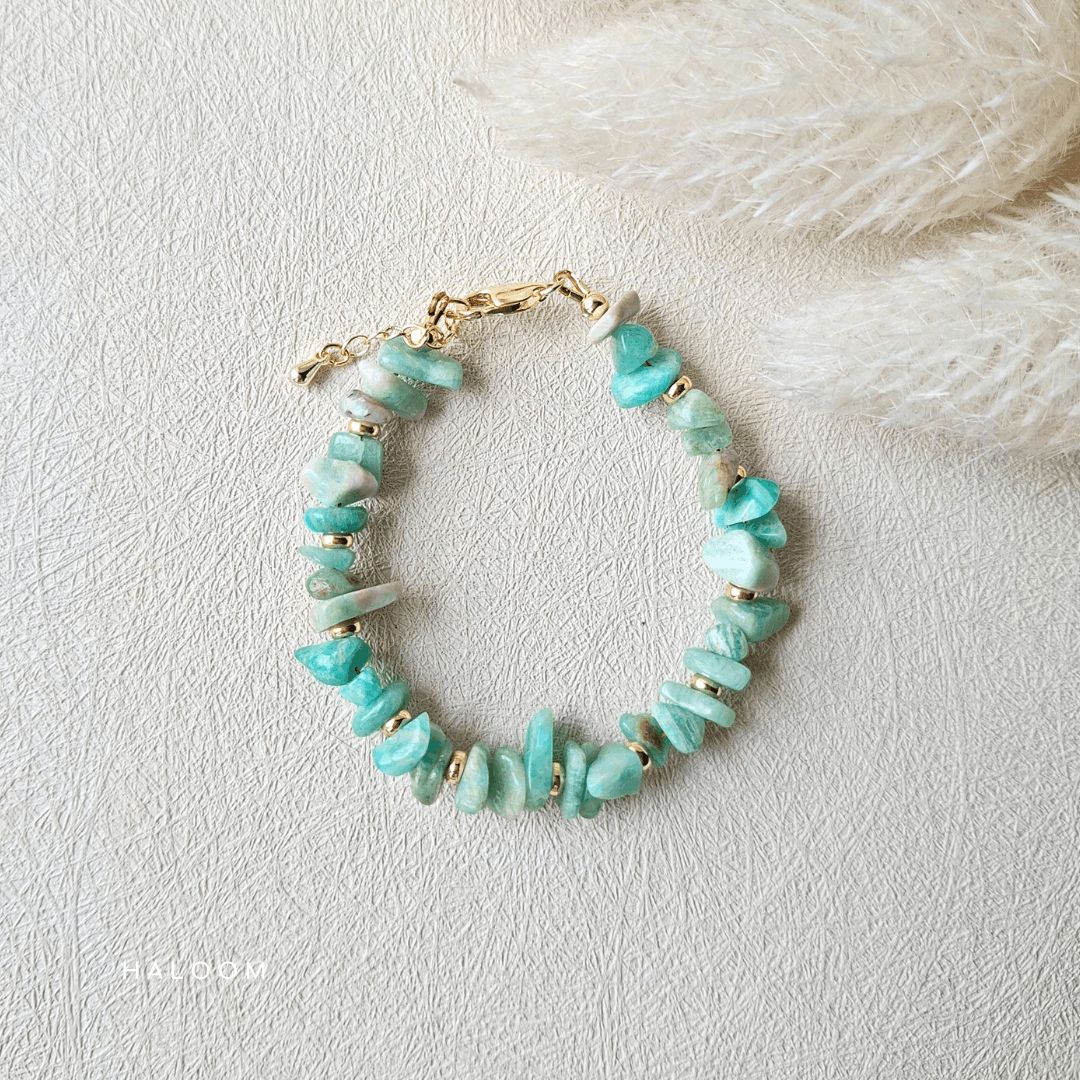 Courage & Truth | Amazonite chip bracelet