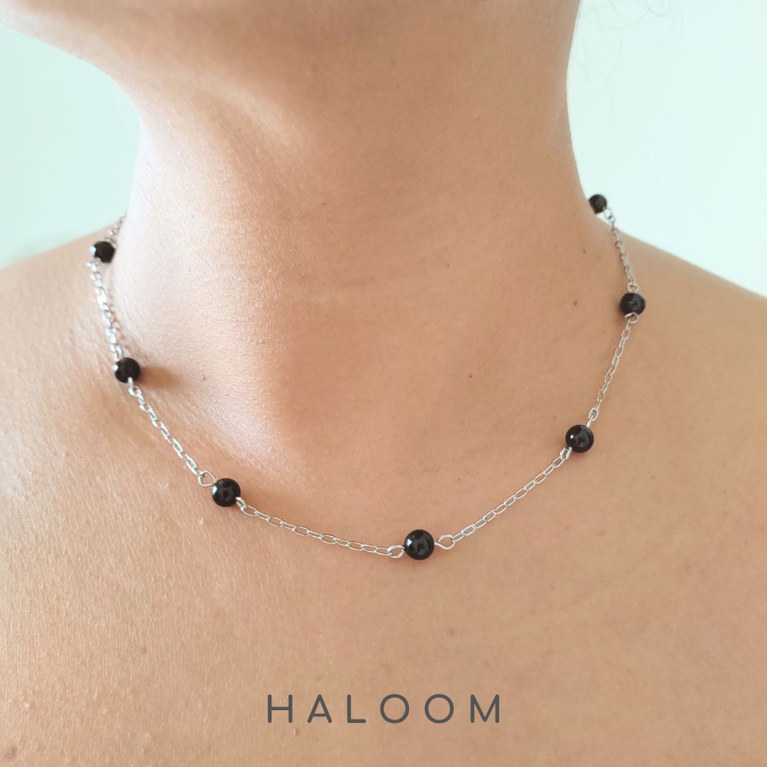 Black onyx necklace