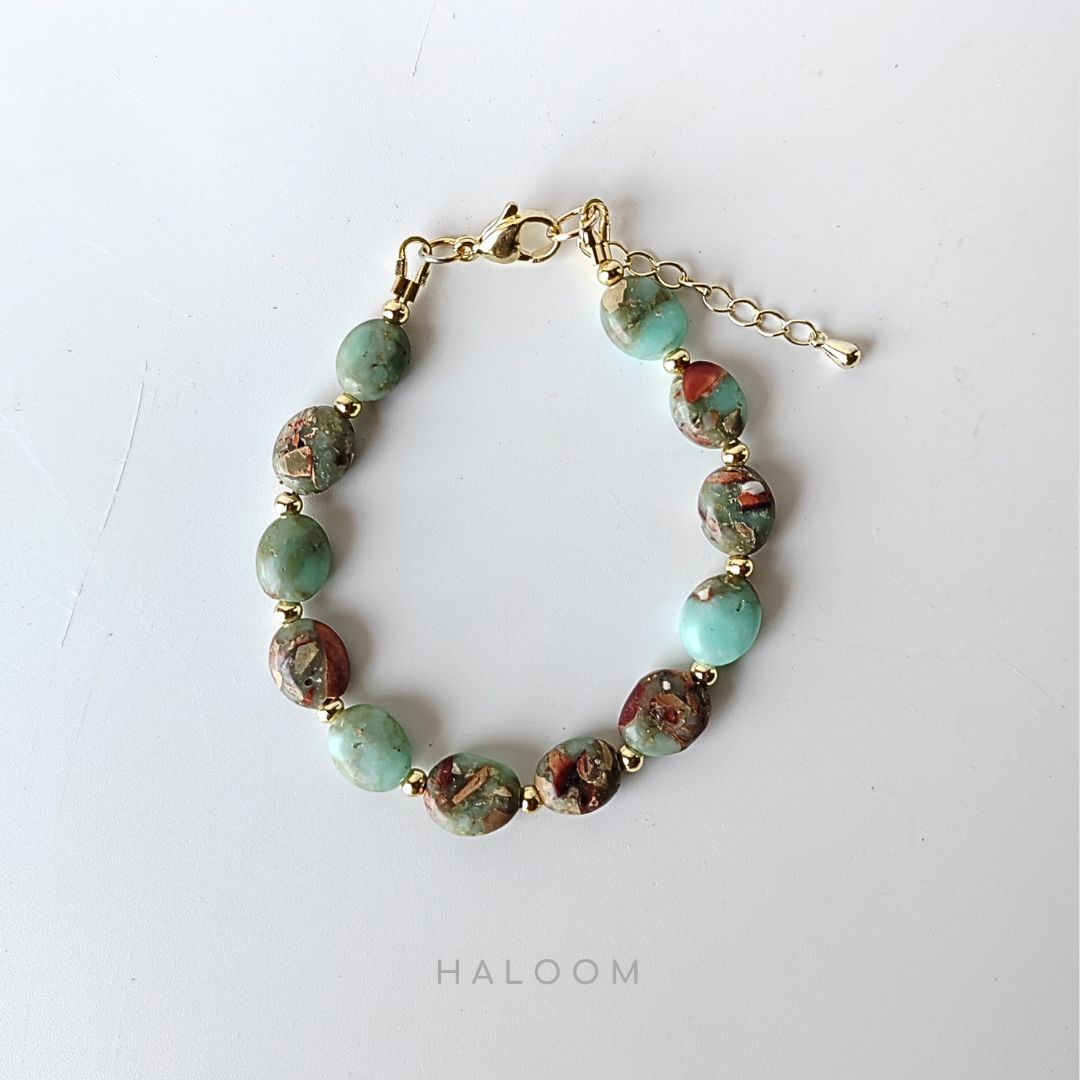 Emotional Resilience shoushan imperial jasper bracelet (~8mm)