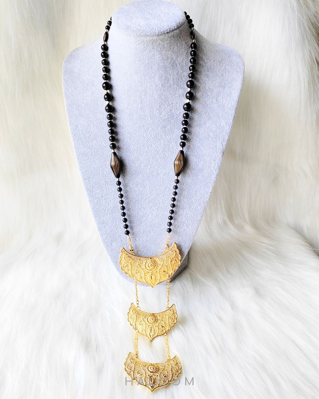 Rantaian Teduh - Black Jade necklace and glasses chain