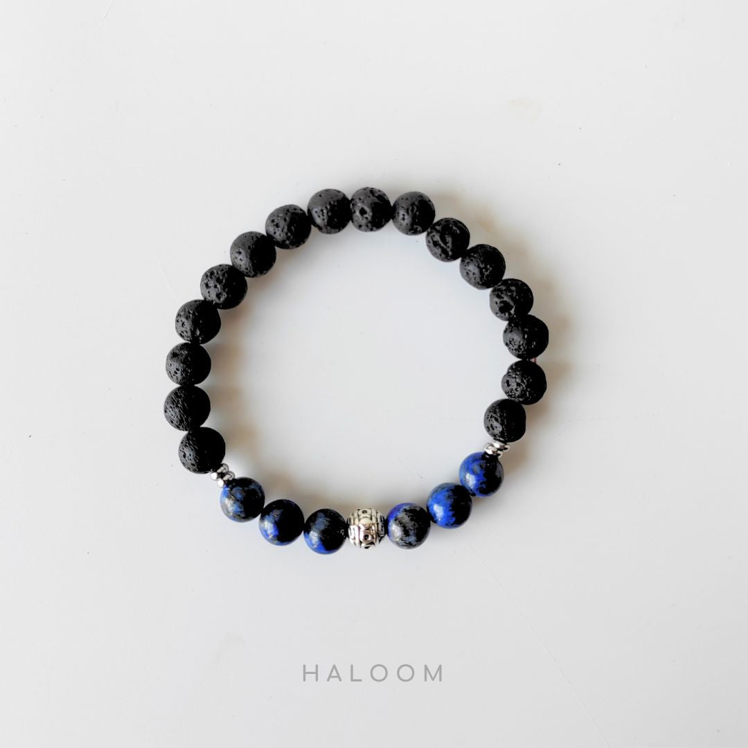 Gelang lapis lazuli Confidence Clarity untuk lelaki (8mm)