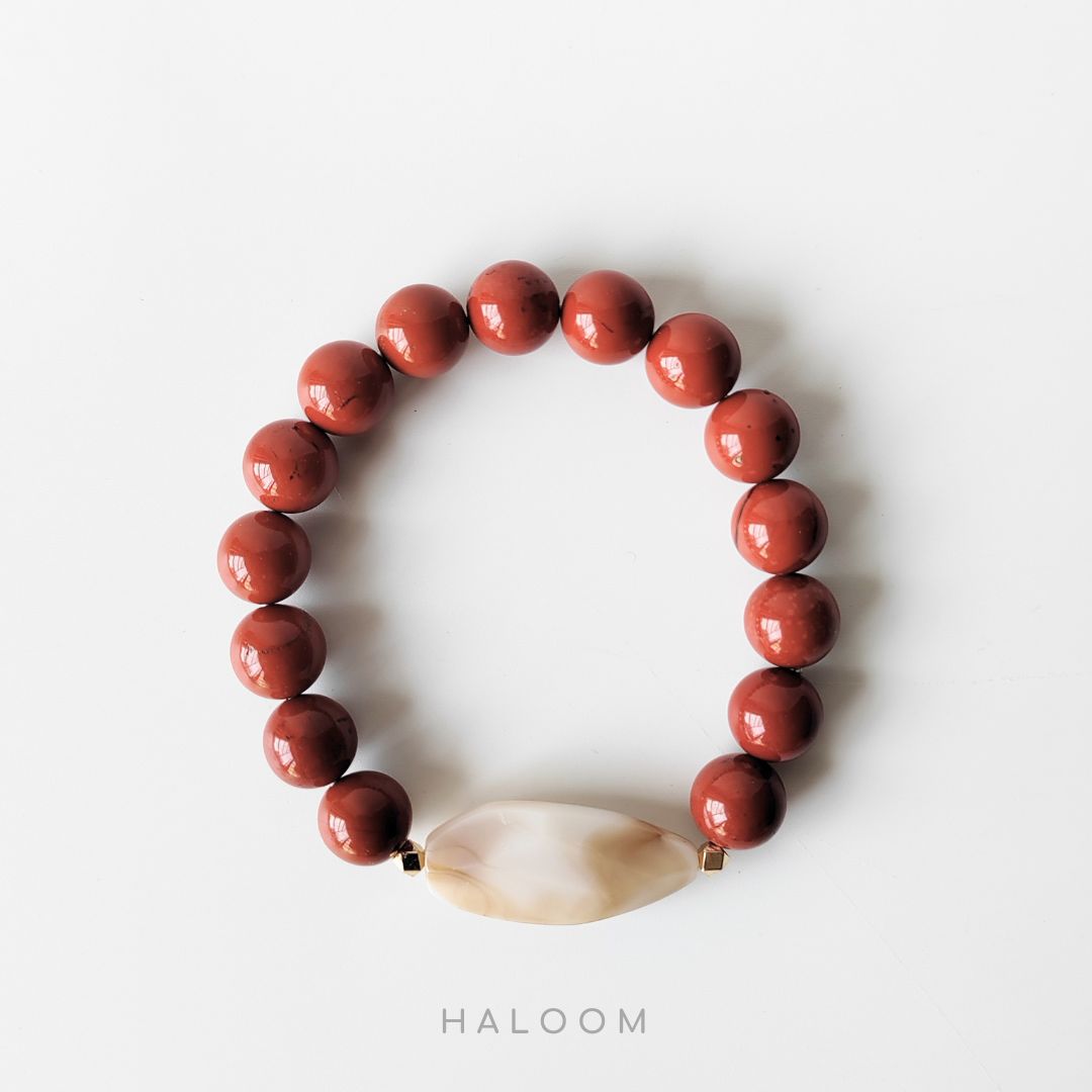 Fire Up Your Drive red jasper bracelet