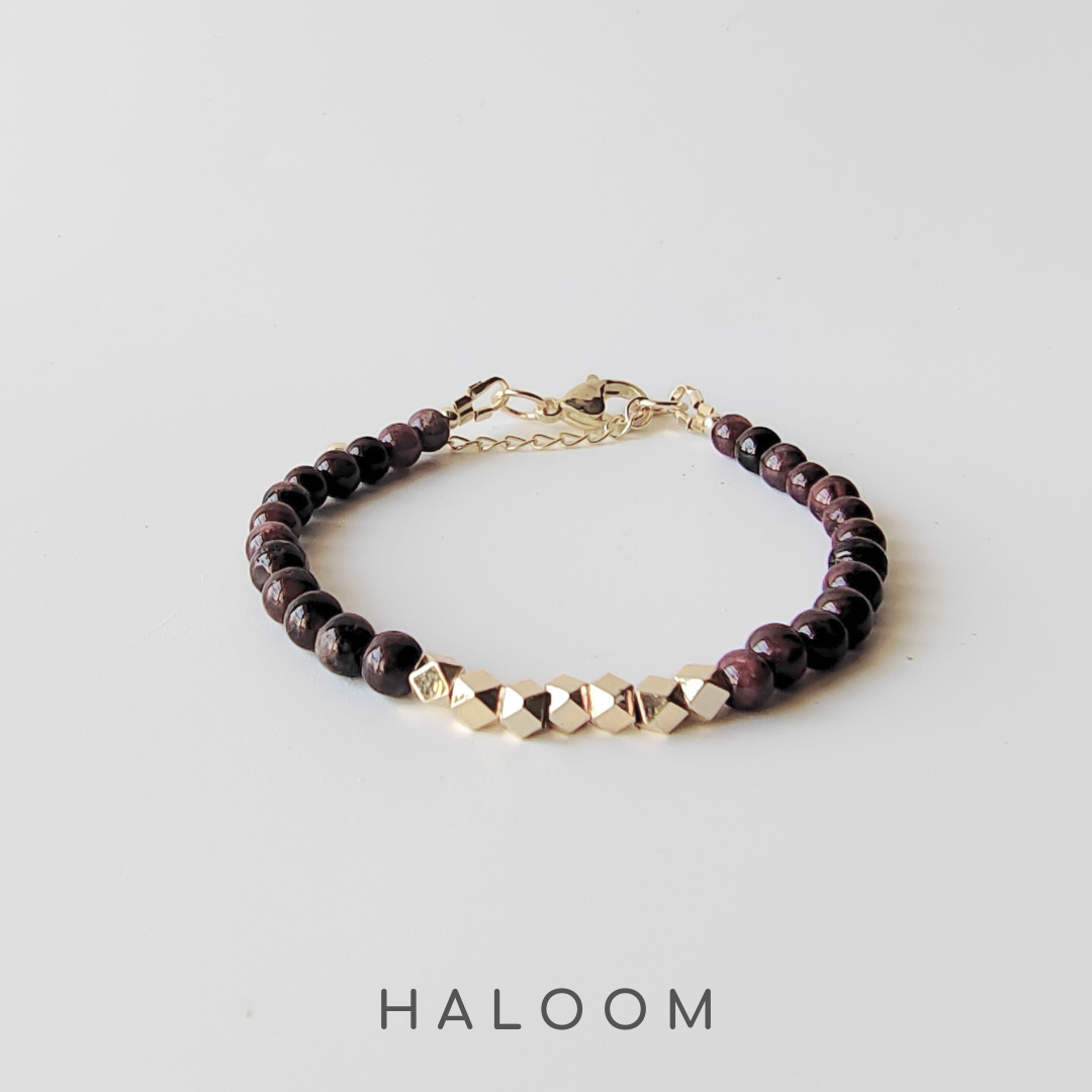 Garnet bracelet (4mm)