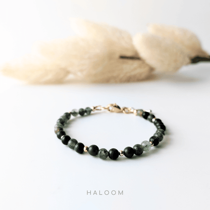 Green moss agate bracelet (4mm)