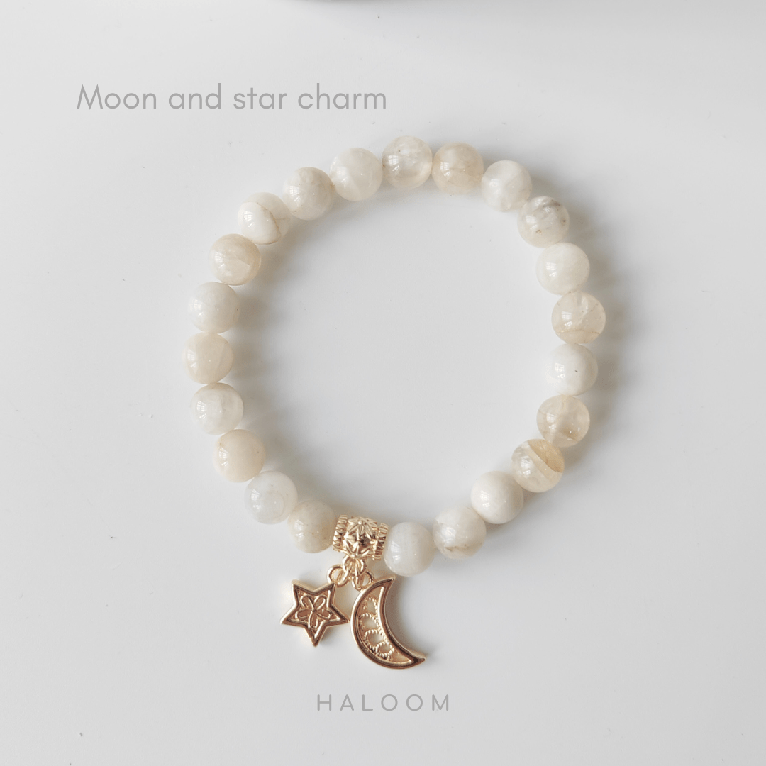 Creamy moonstone bracelet – 8mm