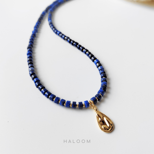 Lapis lazuli rondelle necklace