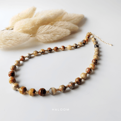 Resilience crazy lace agate necklace