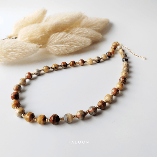Resilience crazy lace agate necklace