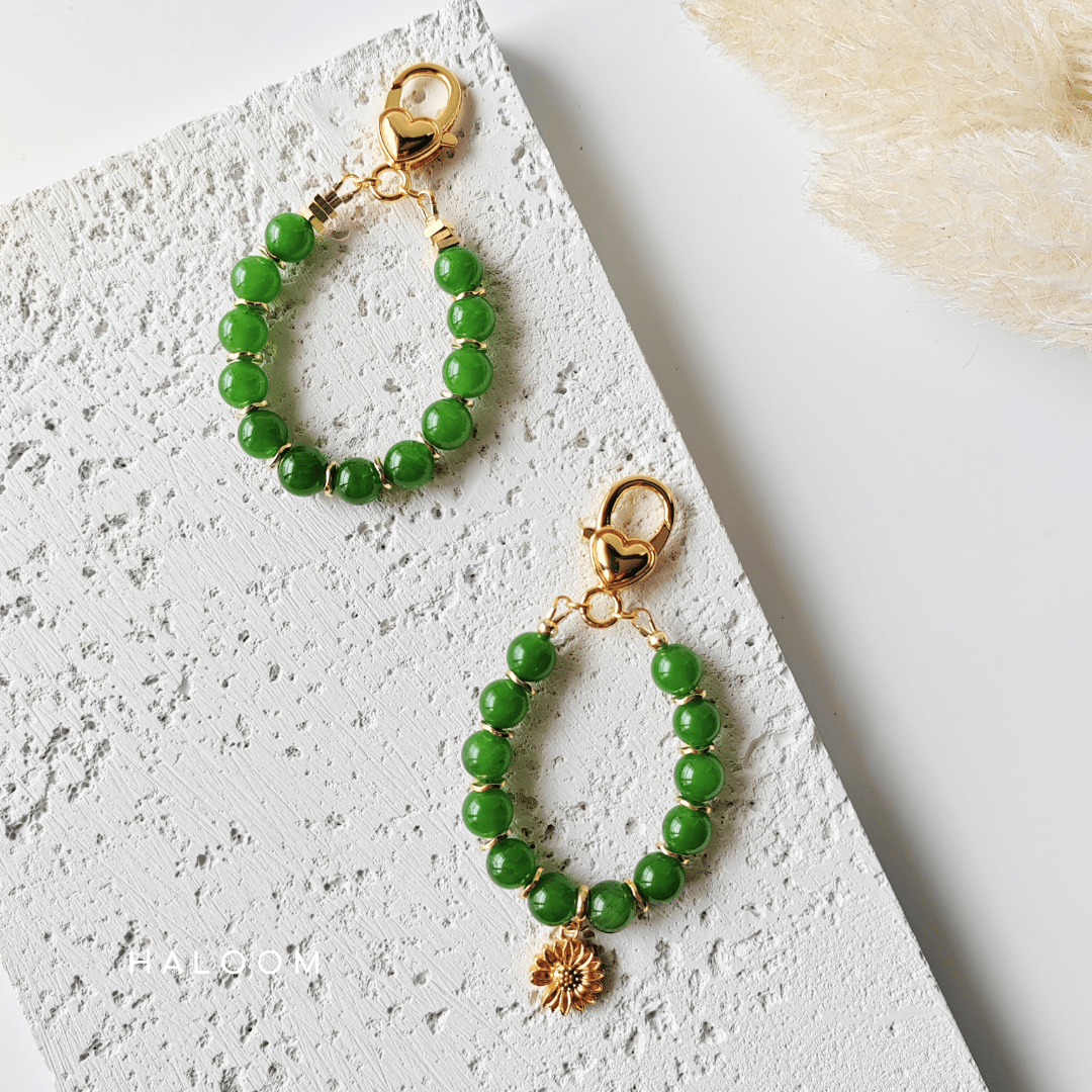 Green Agate intention charm – for balance and prosperity