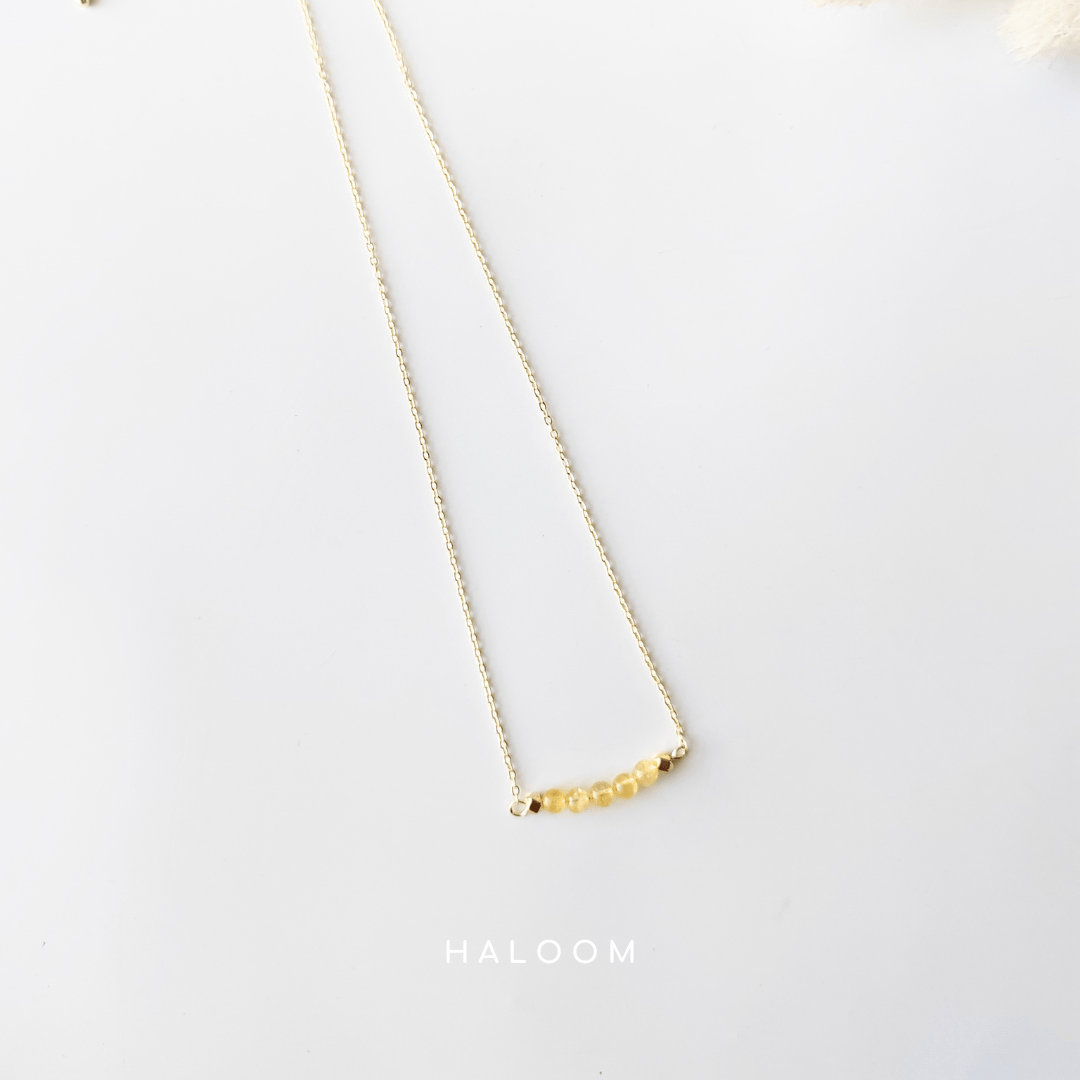 Dainty citrine necklace