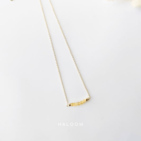 Dainty citrine necklace