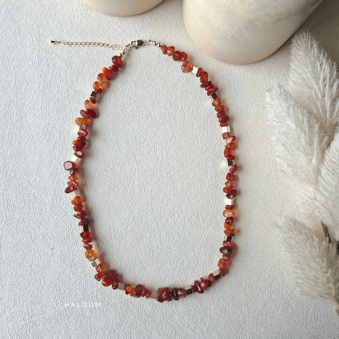 Emberline | Carnelian chip necklace