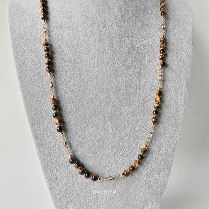 Rantaian Teguh - Tiger's Eye and Crystal Necklace and Glasses Chain (3-in-1)