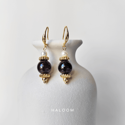 Courage garnet earrings