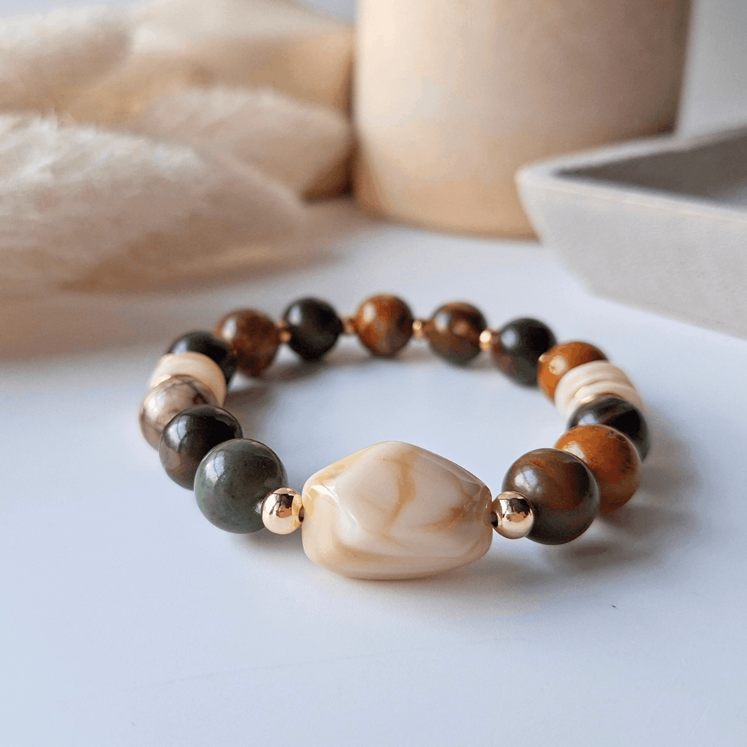 Soul Circle | Picasso Jasper Crystal Bracelet