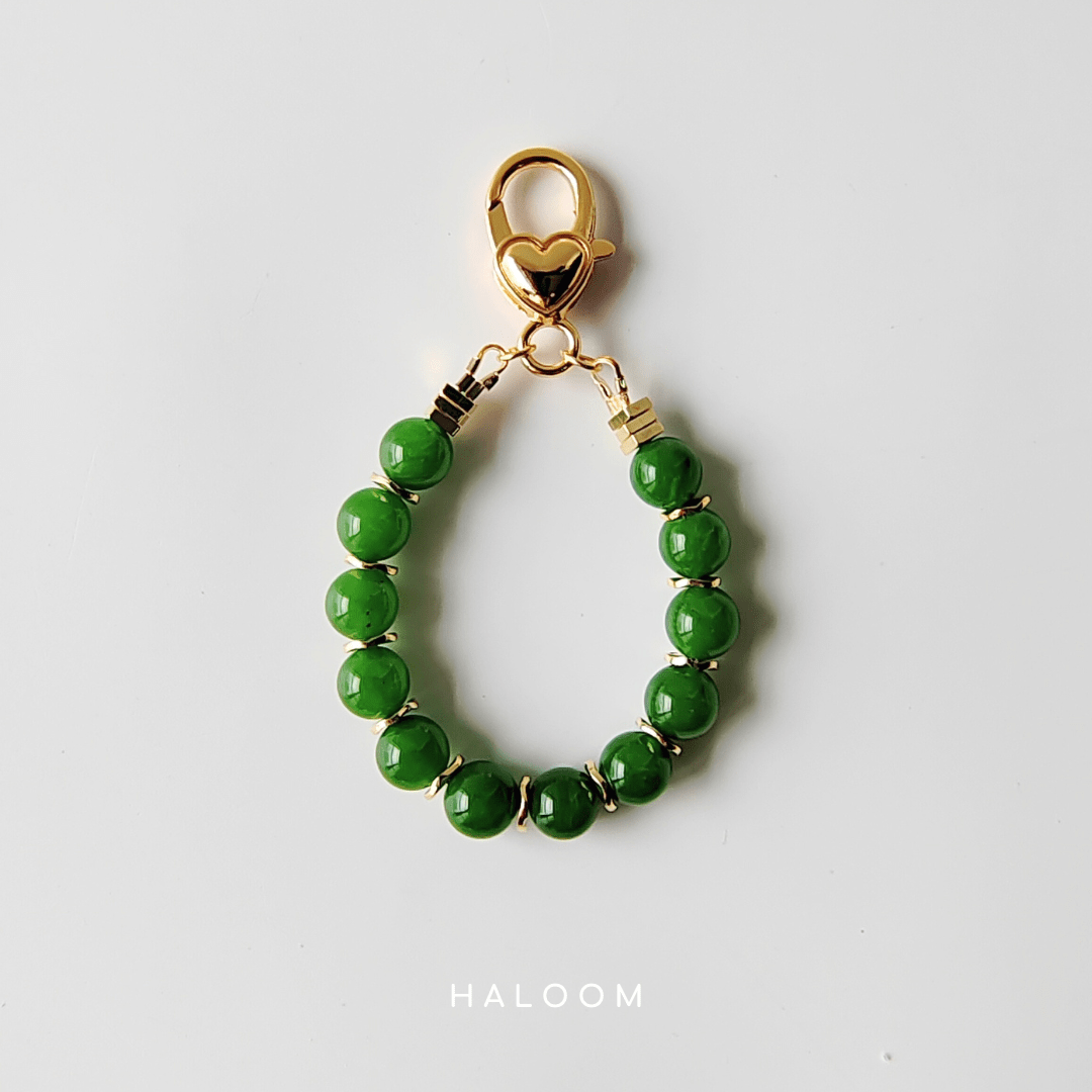 Green Agate intention charm – for balance and prosperity