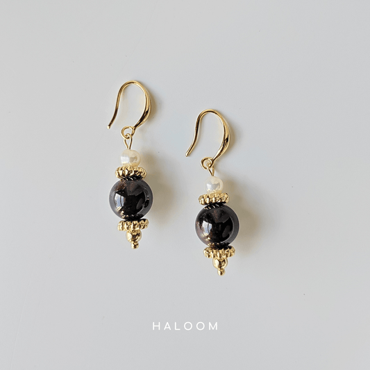 Courage garnet earrings
