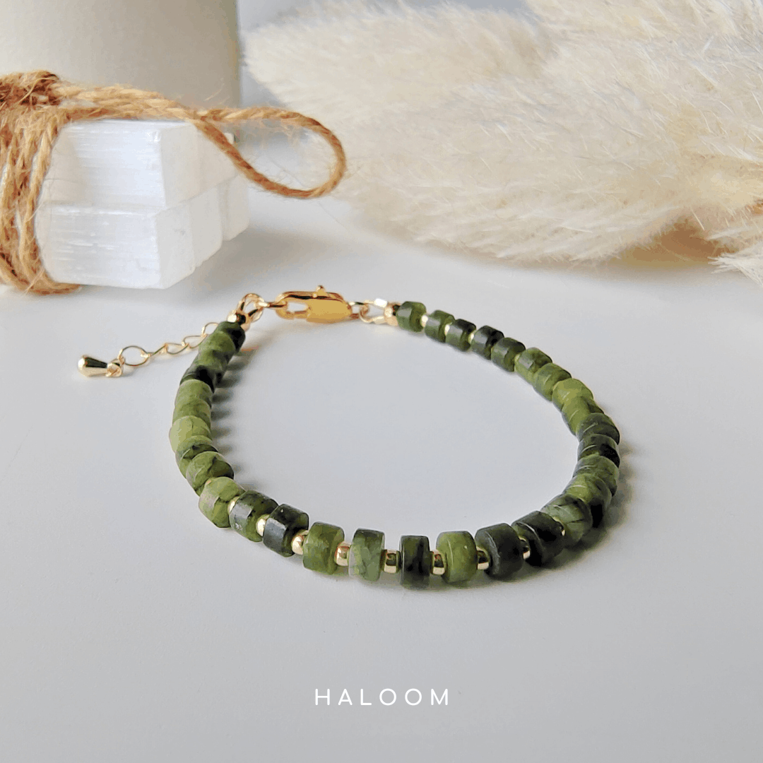 Canadian Green Jade Bracelet for Harmony & Prosperity