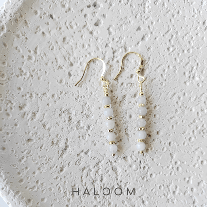 Aquamarine bar earrings