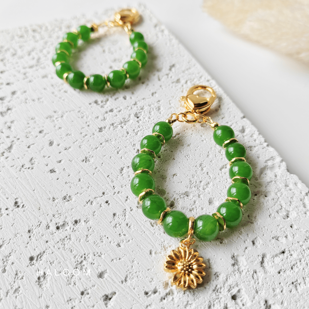 Green Agate intention charm – for balance and prosperity